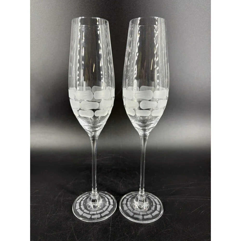Michael Wainwright - Truro Champagne flutes Clear etched set of 2